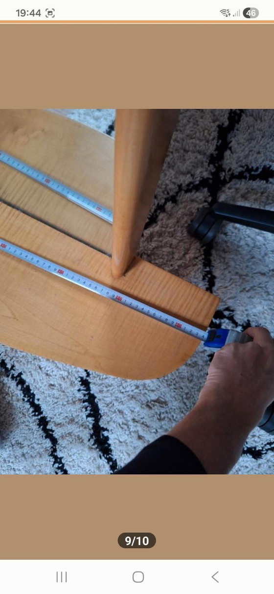 Image 1 of Vintage houten kaptafel met spiegel 