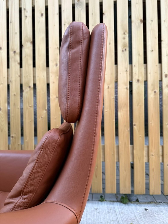 Image 1 of Vitra Grand Relax armchair with ottoman in cognac leather