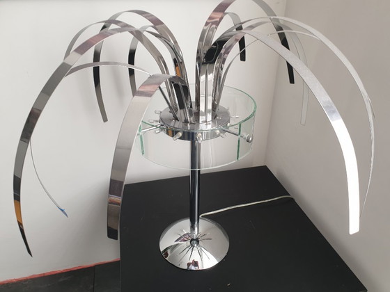 2 Palm Design Table Lamps – van de Heg, Chrome (photo 8 of 8)