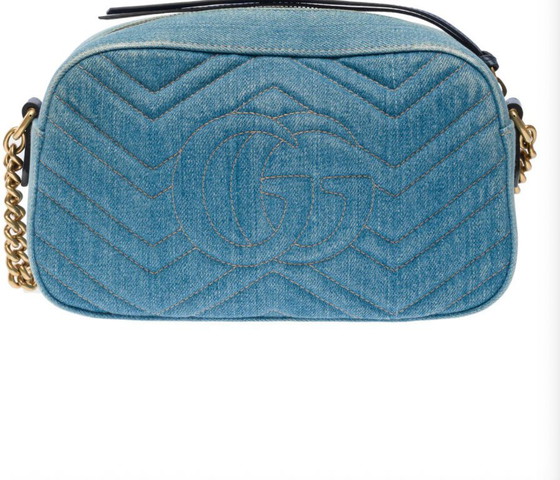 Image 1 of Sac GUCCI Marmont en Denim Bleu - 101769