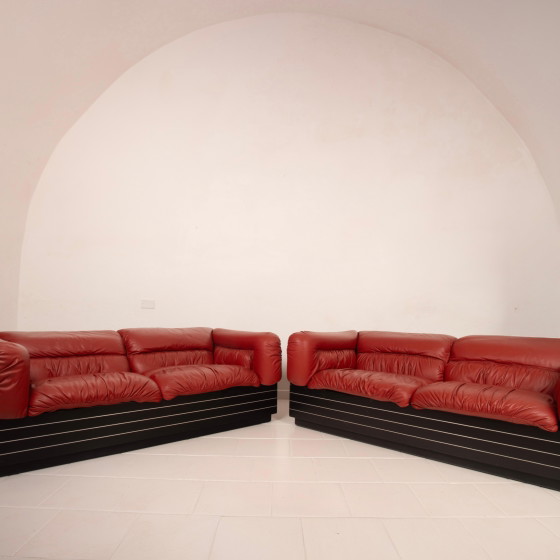 Strato sofa by Giovanni Offredi for Saporiti, 1970 – Aluminium, Leather, Italian Design (photo 16 of 28)