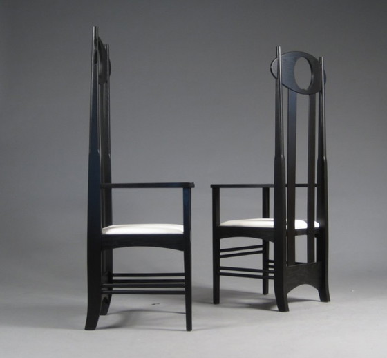2 Chairs, Reproduction, Argyle Chair, Charles Rennie Mackintosh, New – Armchairs, Wood (photo 2 of 5)