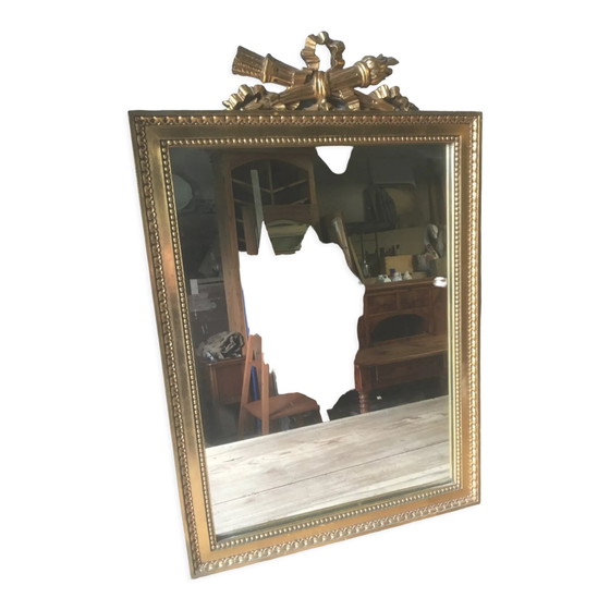 Specchio dorato stile Napoleone III 70x46cm – Legno, Vintage (photo 8 of 8)