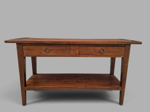Table d'appoint classique, console murale, dimensions: 140x45cm et 78cm de haut.