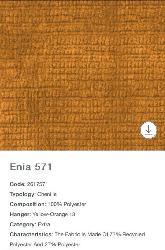 Image 1 of B&B Italia Tufty Time 109x300cm stof car. Extra Enia oker