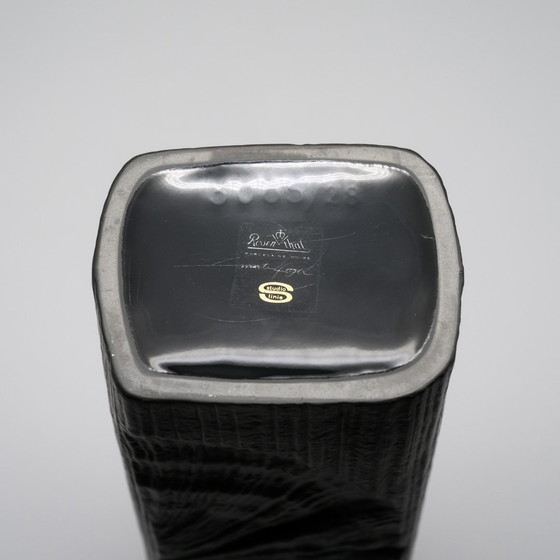 Image 1 of Martin Freyer Rosenthal Studio Line Brutalist Bisque Porcelaine Noire Vase Duo