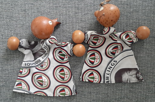 Marionette a mano Ghana con zucche