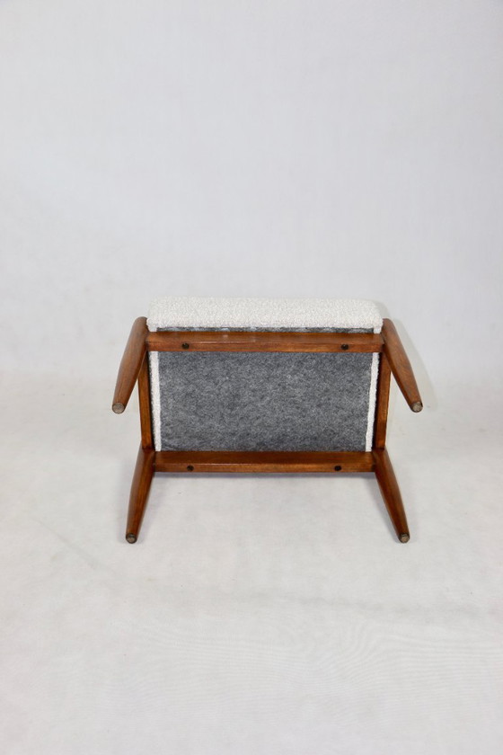 Image 1 of Pouf in bouclé crema di Edmund Homa, anni '70