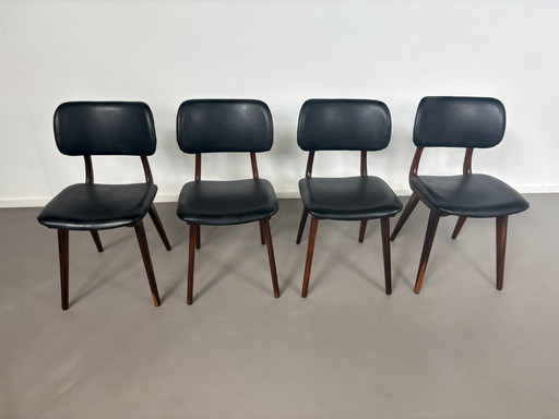 4x Louis van Teeffelen Teak met Skai 1950s