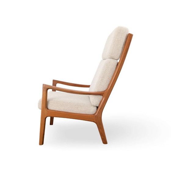 Set di 3 Poltrone Ole Wanscher Senator Highback Poul Jeppesen Ottomano – Legno (photo 6 of 14)