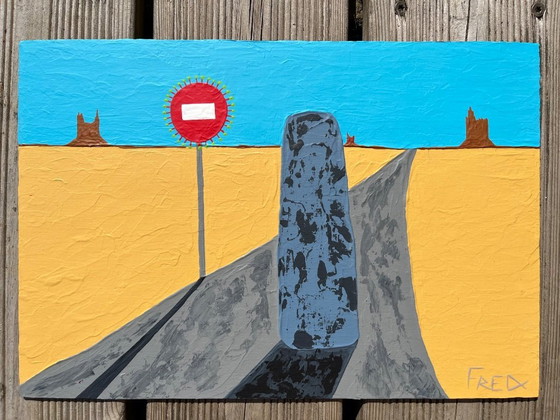 Image 1 of Acrylique sur carton entoilé.  Format 24x30cm. 