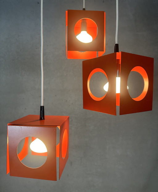 Vintage 'cube' cascade lamp 