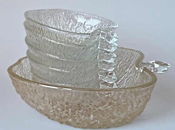Image 1 of Set of 7 Vintage Covetro Apple Glass Bowls - Unique Retro Set!