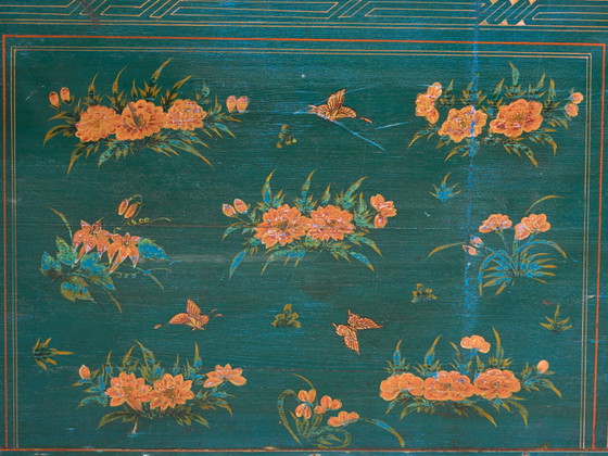 Baule policromo antico in legno di pino – Cina, circa 1900 – Armadi contenitori (photo 14 of 25)