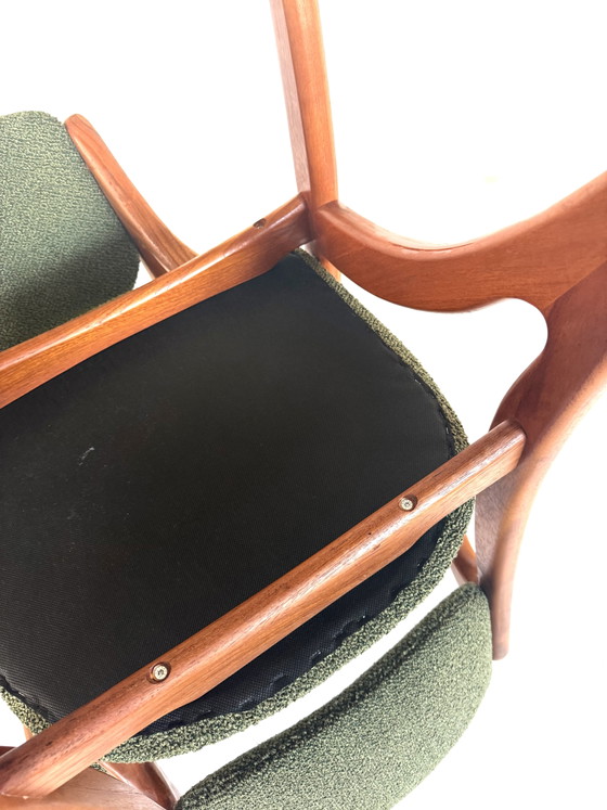 2x Poltrone danesi scultoree, Anni '70 – Wood, Textile (photo 8 of 10)
