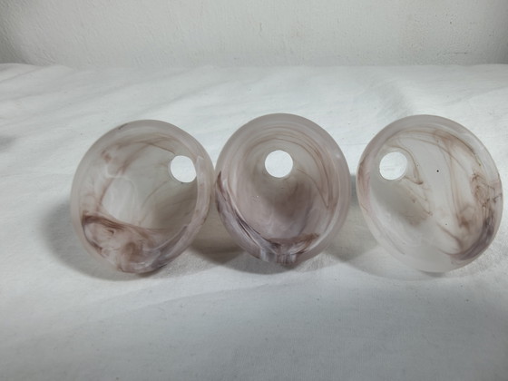 Image 1 of G4 alabaster glass shell caps