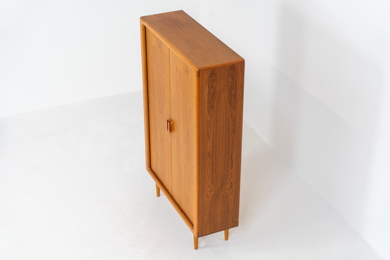 Image 1 of Buffet/bibliothèque à portes tambour de CFC Silkeborg (Danemark, années 1960).