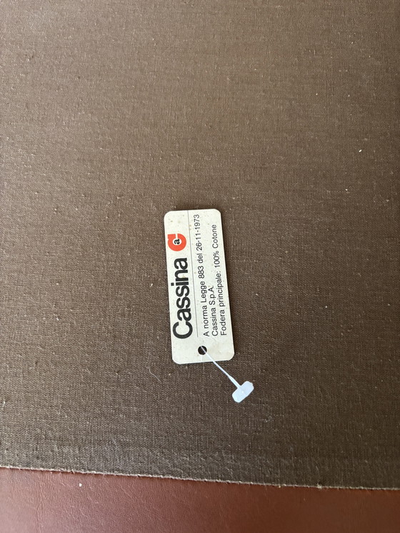 Image 1 of Cassina Maralunga Set Sofa Armchair Cognac Leather Vintage