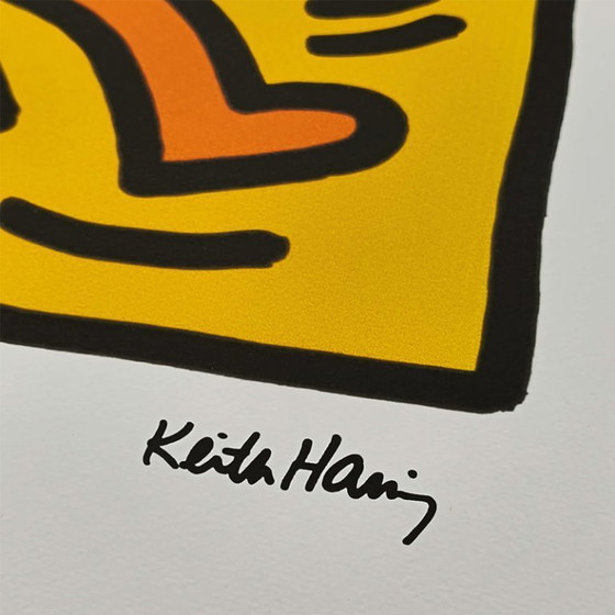 Image 1 of 1990s Keith Haring Limited Edition Lithograph - Numbered in Pencil.