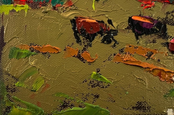 Original Oil Painting Fall Nature Landscape Autumn Evening – Paintings & Drawings, Canvas (photo 6 of 8)