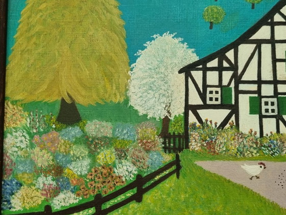 Pintura al óleo “Granja” de Olga Manstedt (1983) – Decoración de pared, Wood (photo 5 of 8)