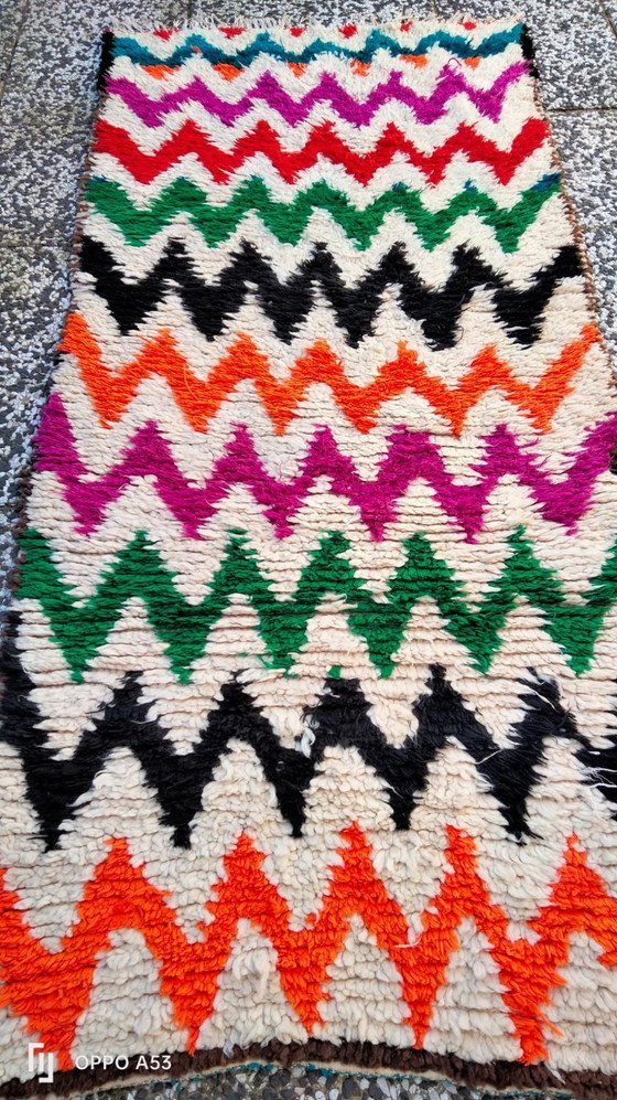 Image 1 of Handgeknoopt Berber kleed wol 214x91cm