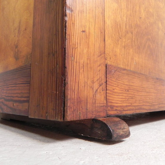Kiefernholz-Schulplanschrank, Architektenschrank, Kartenschrank, 1930er Jahre – Aufbewahrungsschrank, Wood (photo 16 of 22)