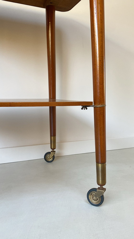 Image 1 of Vintage wooden trolley with formica top