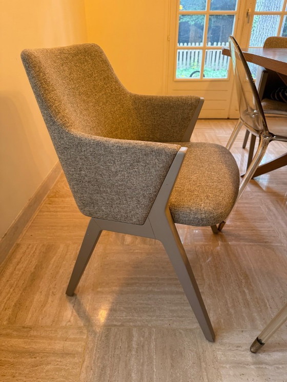 Image 1 of roche bobois dining table and 8 roche bobois chairs
