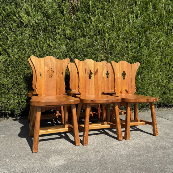 Image 1 of Set van 6 vintage stoelen