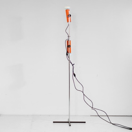 Image 1 of 1x Space Age Metal Floor Lamp, Targetti Sankey, Italy 1970s