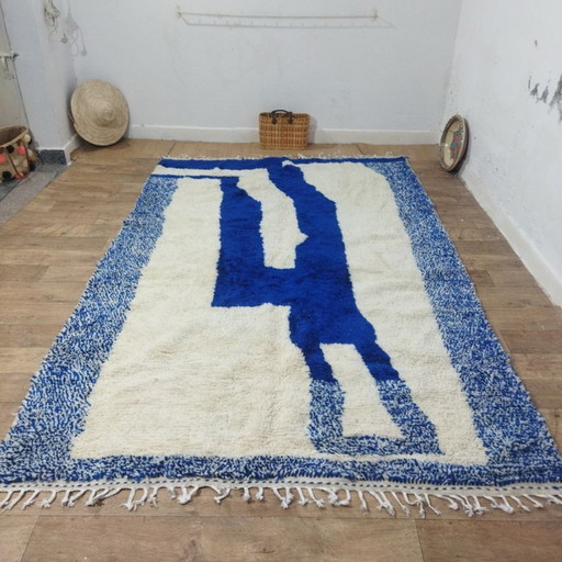 Blue Abstract Berber Rug – Blue Abstract Berber Carpet | 310 × 200 cm