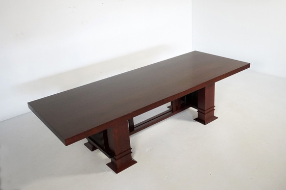 Image 1 of Monumentaler 605 Allen Tisch von Frank Lloyd Wright für Cassina, Italien 1980