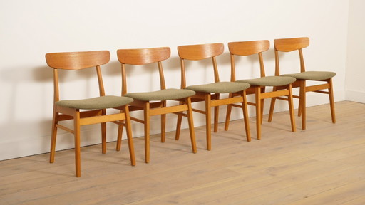Set van 5 eetkamerstoelen | Findahl |  Vintage | Teak