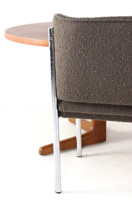 Image 1 of Vintage eetkamerbankje stoelen eetstoelen nieuw gestoffeerd