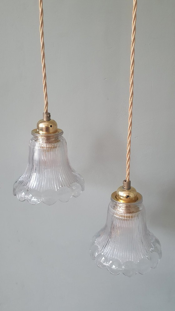 Set of 2 Holophane pendant lamps, Art Deco – Metal (photo 18 of 23)