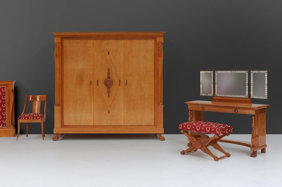 Image 1 of Napoleon Style Bedroom Set by De Coene, Set of 4