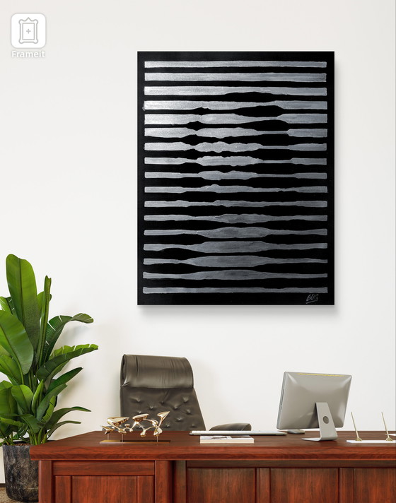 Image 1 of Walter Geraci - Gioconda stripes XL silver 