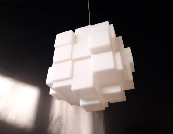 Image 1 of Chris Jackson hanglamp voor Dark, kunststof hanglamp model Metropolis, Space age lamp