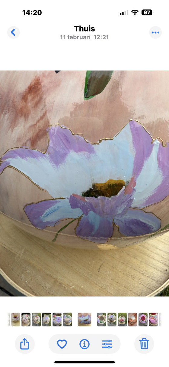 Image 1 of Vaso XL nuovo dipinto a mano VIBE Art