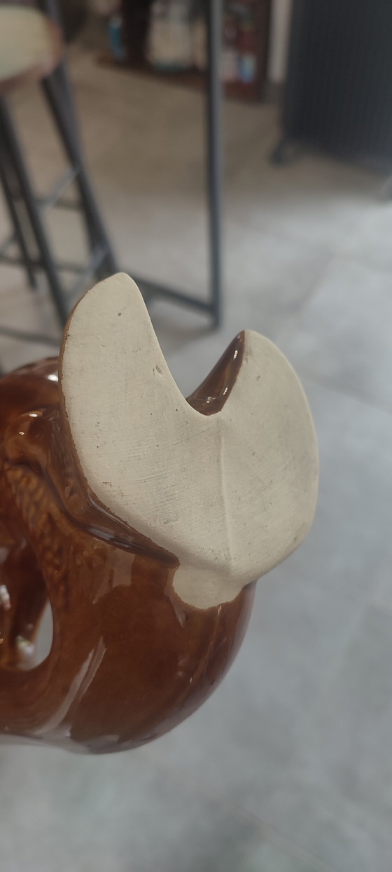 Image 1 of Service "Poisson" Céramique Ambrée Vintage époque URSS