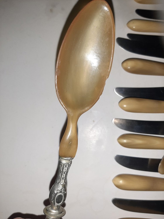 Image 1 of Juego de cuchillos antiguos de cuerno