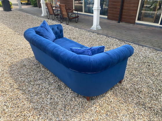 Image 1 of Chesterfield Velour three-seater