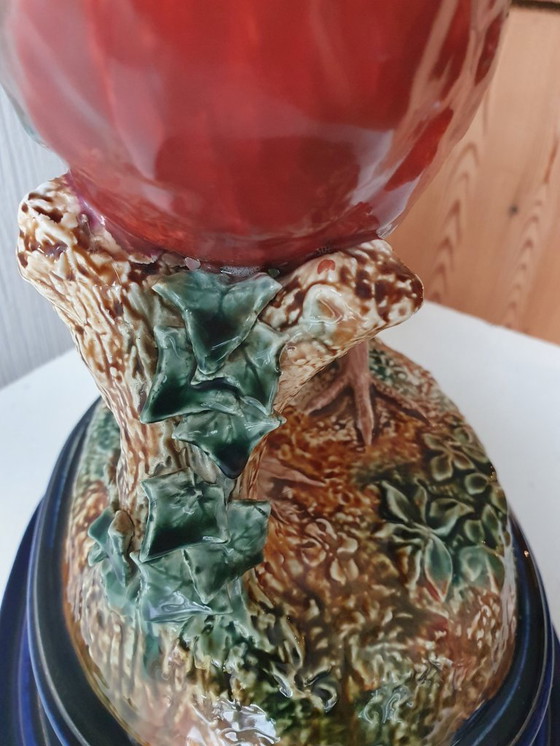 Image 1 of Large antique ceramic pheasant statue ca. 1900-1920