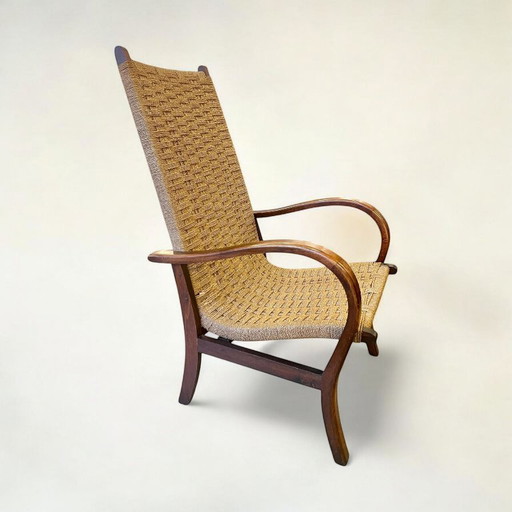 Rarität! Original Bauhaus-Sessel von Erich Dieckmann um 1925. Eine Designikone in der seltenen Form des Hochlehners