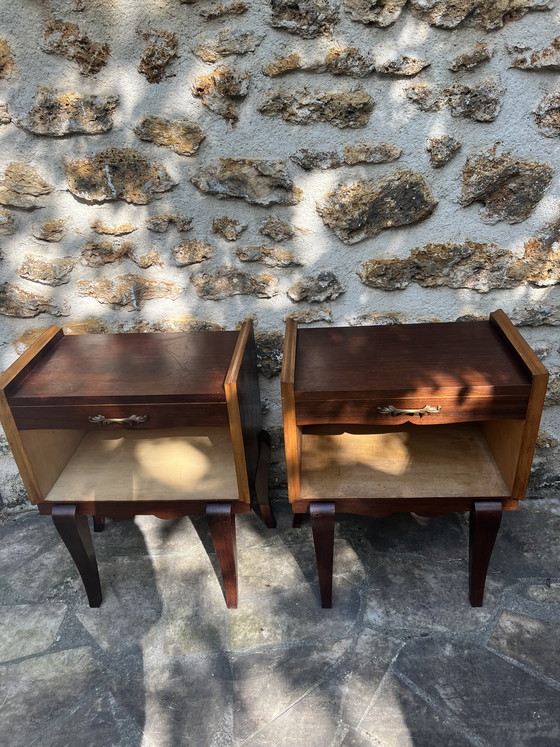 Image 1 of Een paar vintage nachtkastjes