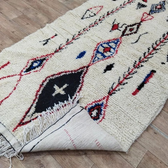 Image 1 of Beni Ouarain Rug Artisan Piece – Natural Wool Handcrafted (260 × 147 cm)