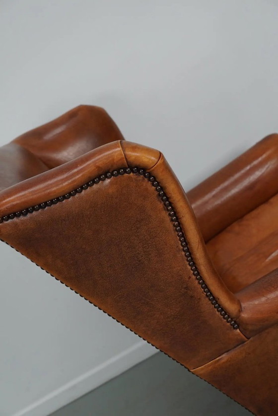 Image 1 of Vintage Nederlandse cognackleurige leren clubfauteuil