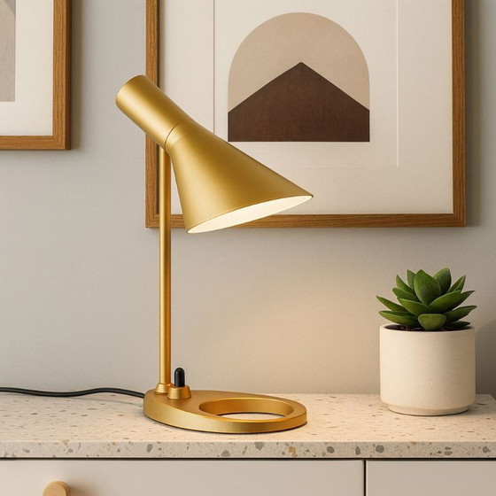 Goldene Design Tischlampe, Tischlampen, Metall, Schwarz (Foto 4 von 5)