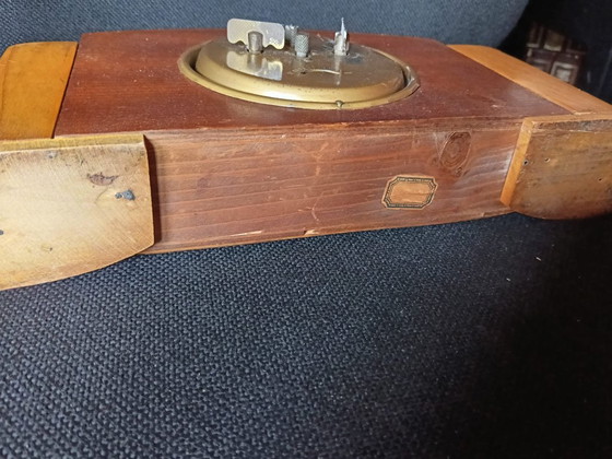 Orologio Sveglia Vintage Wehrle Art Déco in Legno e Radica – Anni 30/40 – Made in Germany – Wood (photo 3 of 8)